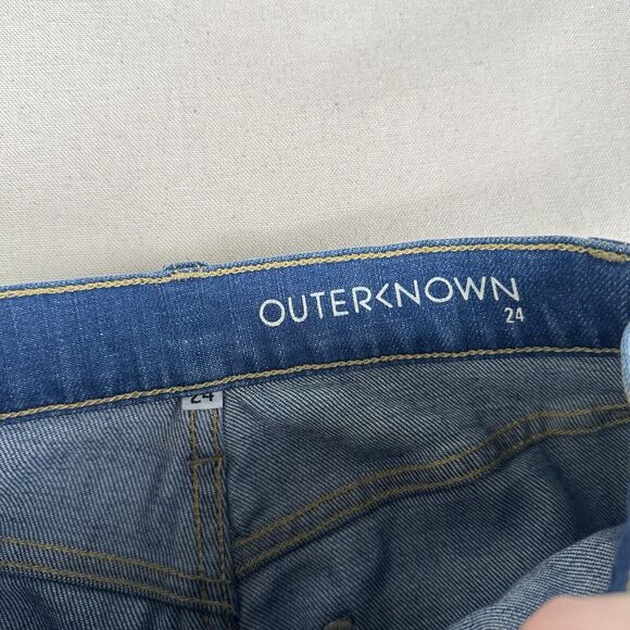 Outerknown Paramour Flare SEA Jeans Women’s 24 Blue High Rise Denim Stretch Pant - Picture 10 of 16